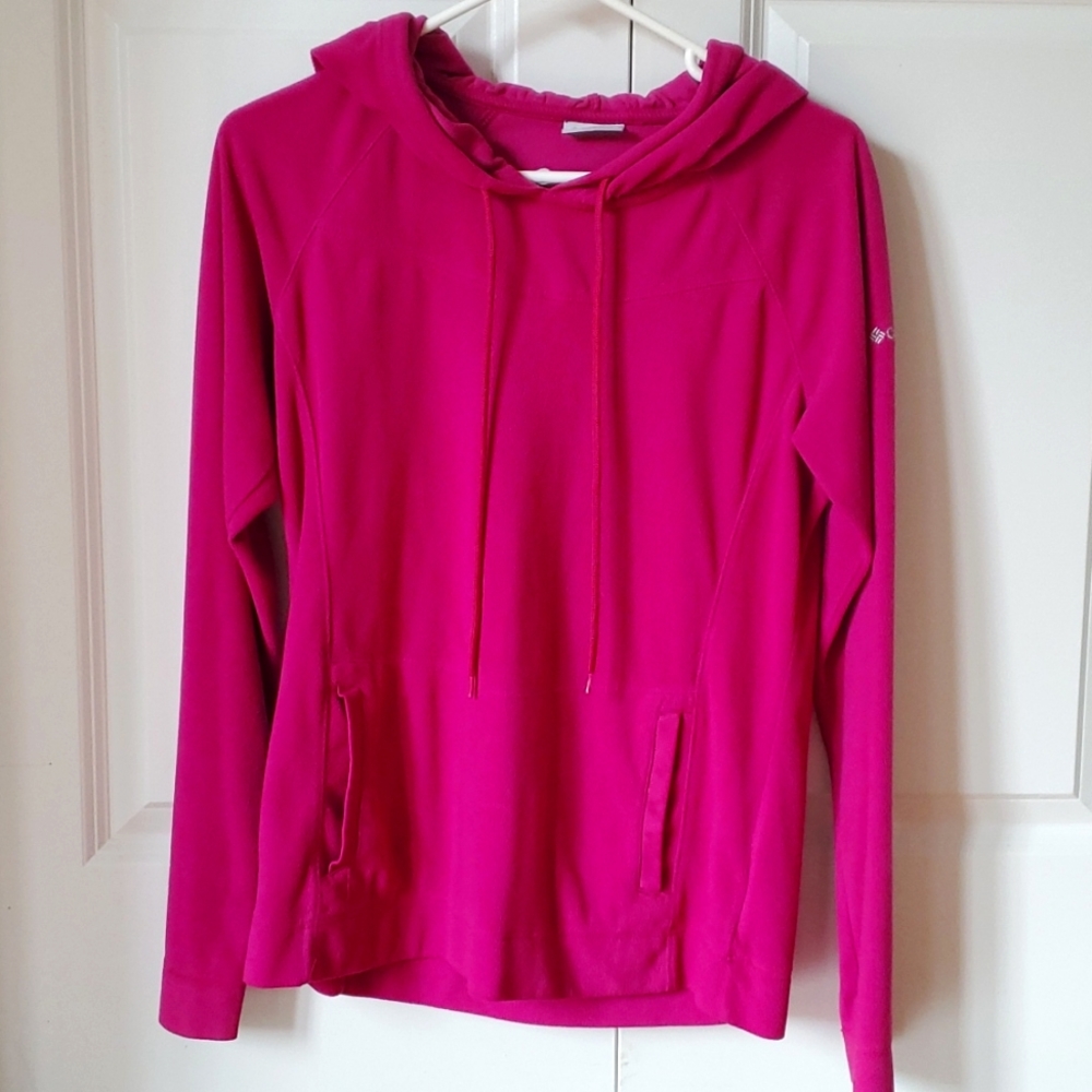 Columbia pink fleece hoodie